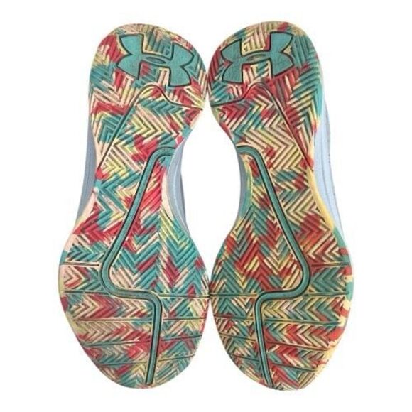 Under Armor Gs Jet 2019 (3022121-102 Grey Multicolored Bottom Sneakers 6.5Youth - Picture 9 of 11